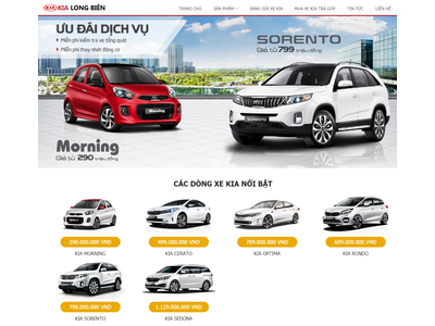 Mẫu website Kia Long Biên