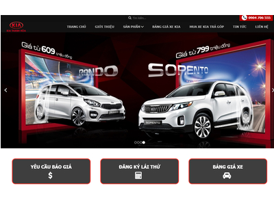 Mẫu website Kia Thanh Hóa