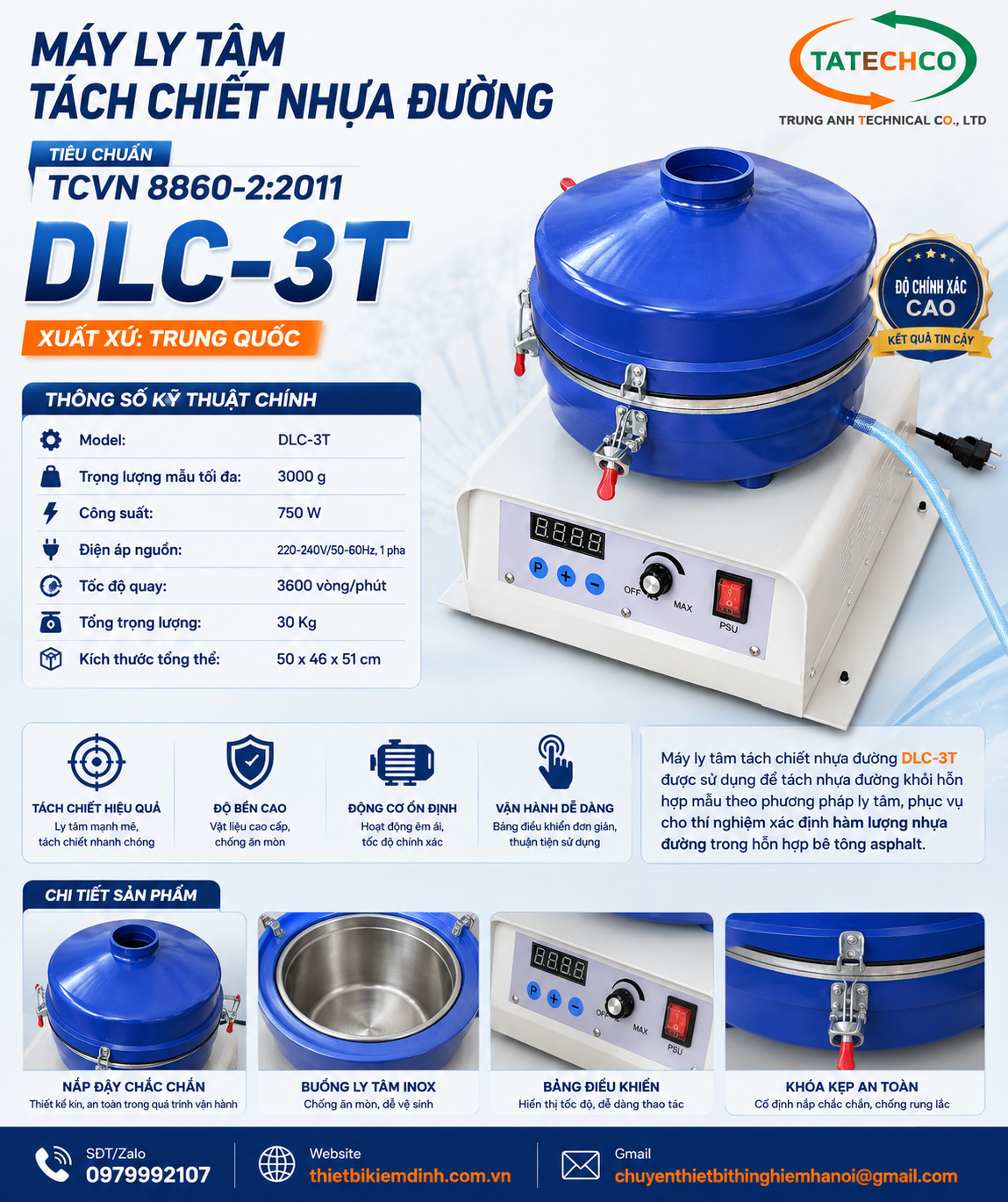 Máy chiết nhựa ly tâm DLC-3T