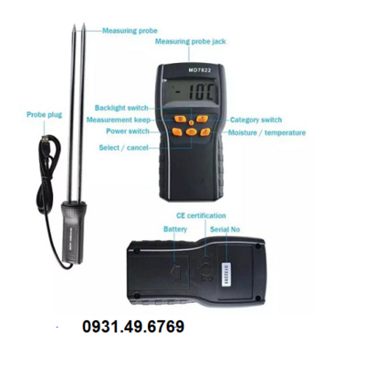 MÁY ĐO ĐỘ ẨM CÁC LOẠI HẠT NGŨ CỐC MD7822