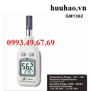 Máy đo nhiệt ẩm kế trong nhà yến GM 1362