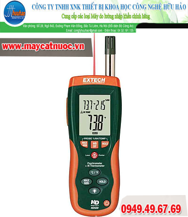 Máy đo nhiệt độ, độ ẩm có nhiệt kế Extech HD500