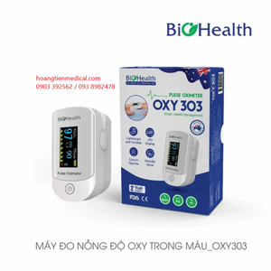 Máy đo nồng độ oxy bão hòa trong máu và nhịp tim SPO2 Biohealth OXY303