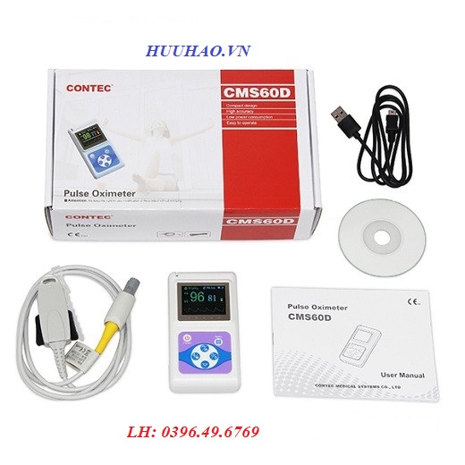 Máy đo nồng độ oxy trong máu SPO2 và nhịp tim CMS60D