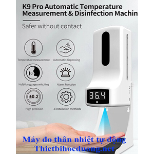 Giá máy đo thân nhiệt kết hợp rửa tay K9 Pro dùng cho trường học