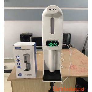 Máy đo thân nhiệt kết hợp rửa tay khử khuẩn, sát trùng tay tự động K10 Pro dùng cho trường học