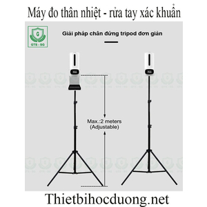 Máy đo thân nhiệt và rửa tay xác khuẩn cho trường học