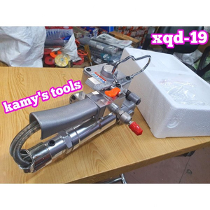 Máy đóng đai siết đai nhựa 3 trong 1 siết hàn cắt dùng khí nén pp pet 13-19mm XQD-19