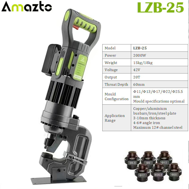 Máy đột lỗ thủy lực dùng Pin LZB-25 10mm
