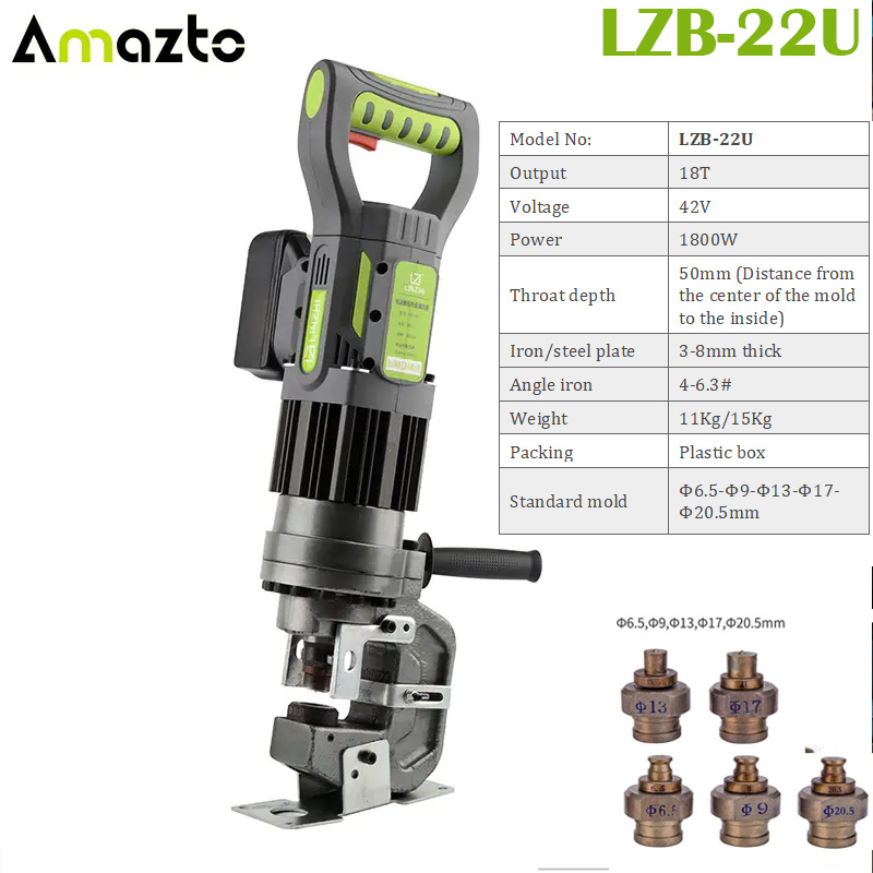 Máy đột lỗ thủy lực dùng Pin LZB-22U 8mm