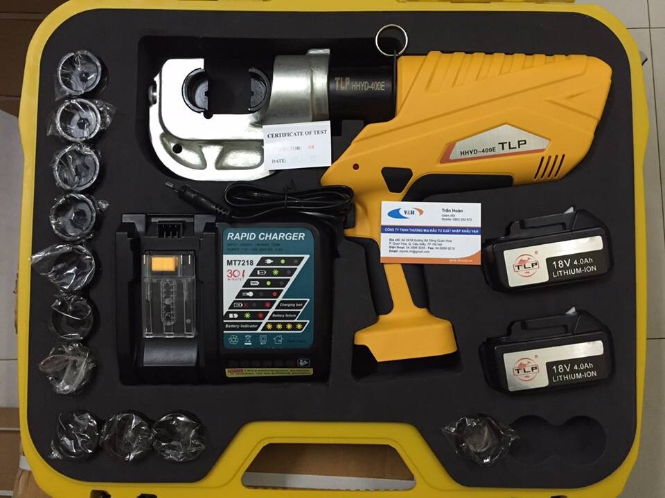 Máy ép cos thủy lực Pin HHYD-400E