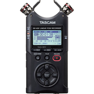 Máy ghi âm Tascam DR-40X 4-Channel / 4-Track Portable Audio Recorder with Adjustable Stereo Micropho