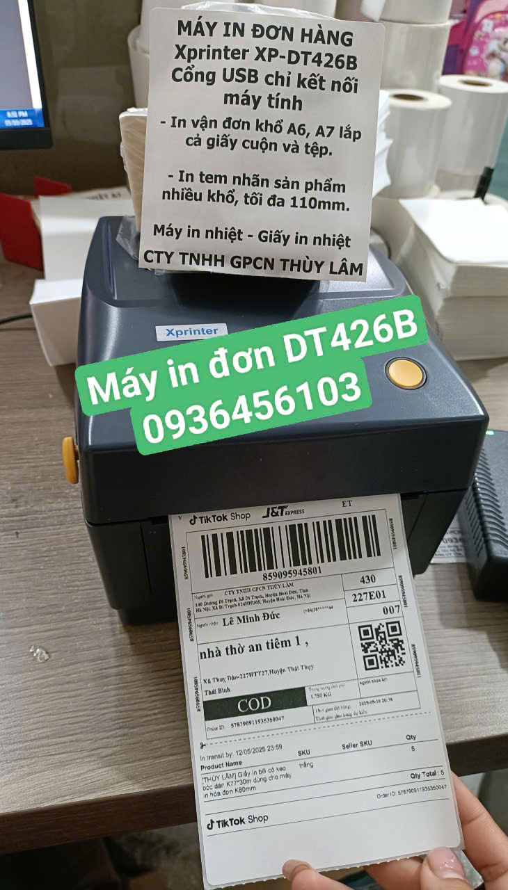 Máy in đơn hàng các sàn TMĐT và các bên giao hàng Xprinter XP-DT426B