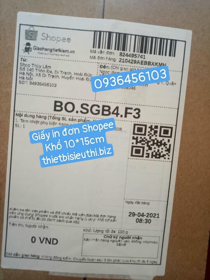 Máy in đơn hàng Shopee kết nối điện thoại XP 420B cổng LAN
