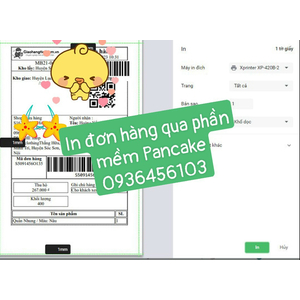 Máy in mã vận đơn từ phần mềm Pancake XP 420B