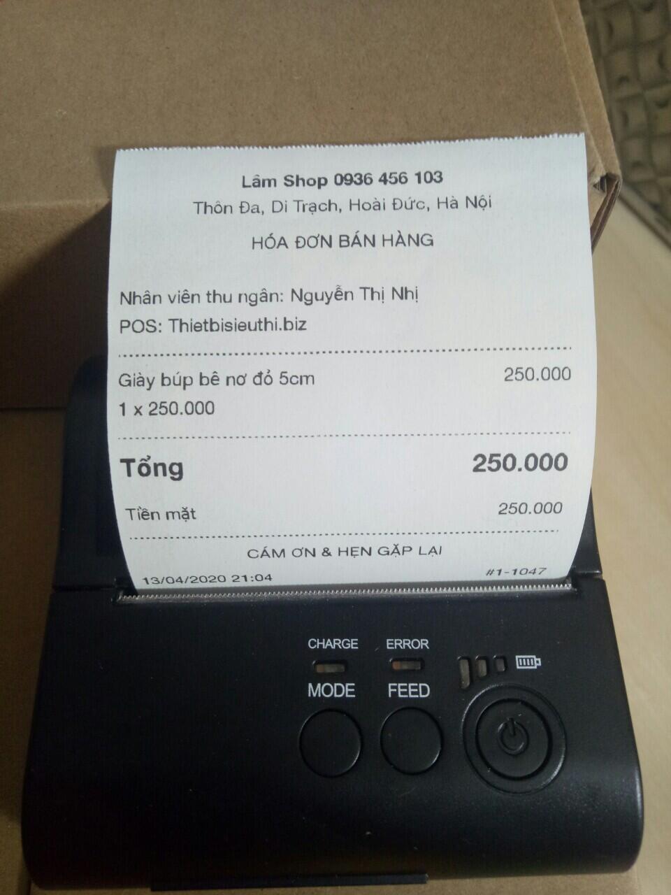 Máy in hóa đơn Bluetooth RI-8001DD