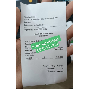 Máy in hóa đơn kết nối app Kiotviet qua điện thoại Iphone khổ K80mm