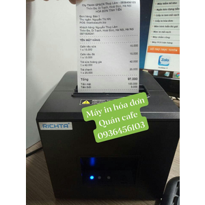 Máy in hóa đơn tính tiền cho Quán Cafe qua điện thoại Richta R82M