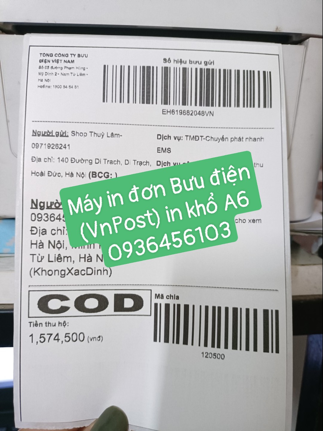 Máy in mã vận đơn Bưu điện Vietnam Post kết nối máy tínhXP 420B