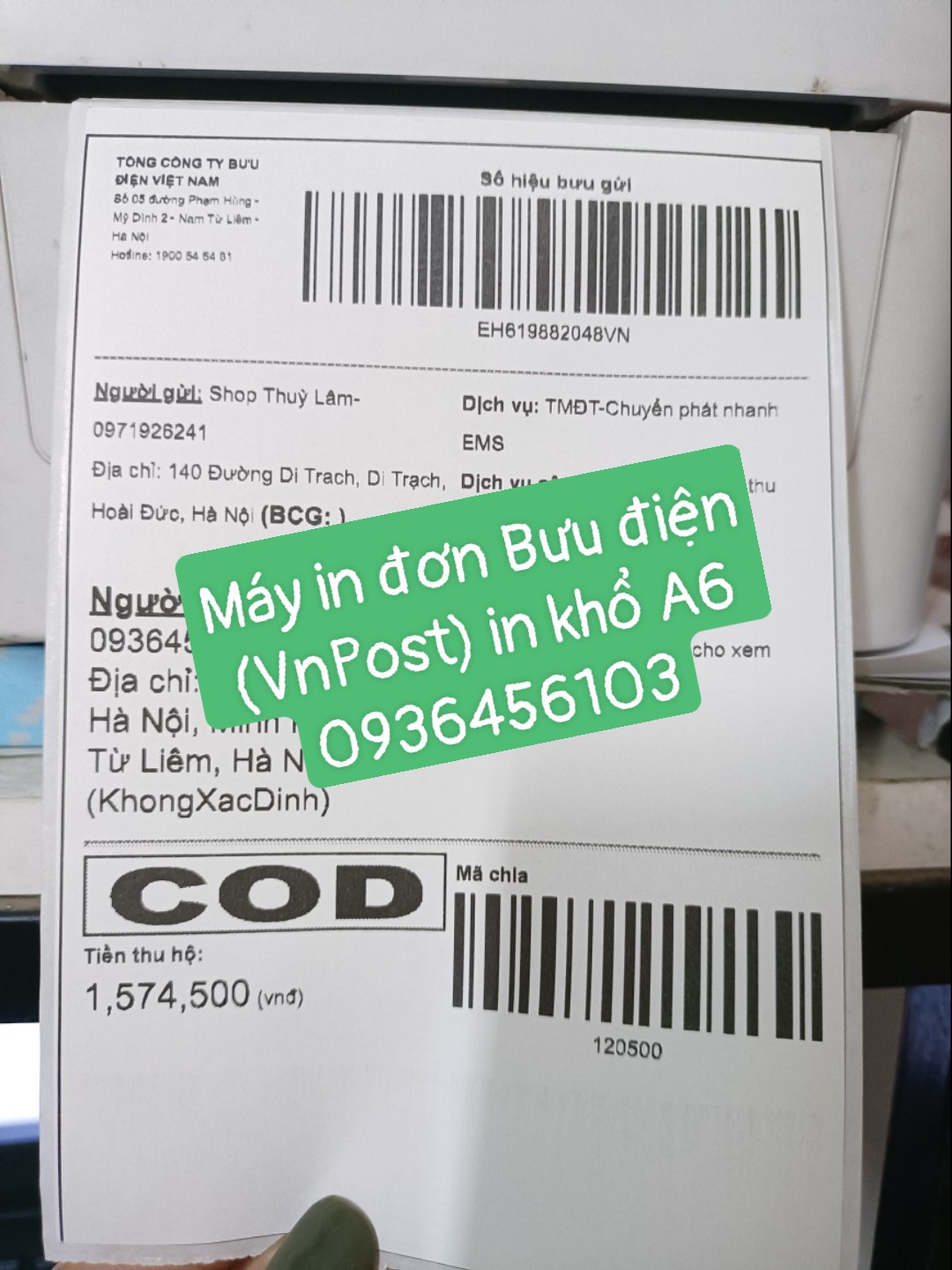 Máy in mã vận đơn Bưu điện Vietnam Post kết nối máy tính Xpinter XP 420B