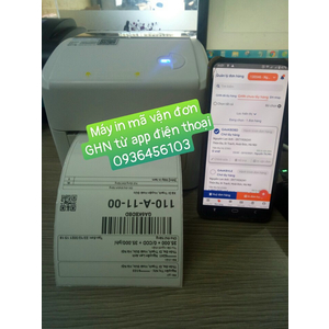 Máy in mã vận đơn Giao Hàng Nhanh (GHN) qua điện thoại Xprinter 420B cổng Lan