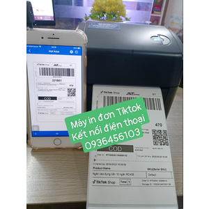 Máy in mã vận đơn TikTok Shop qua điện thoại và máy tính in khổ A6 - 420B cổng Lan