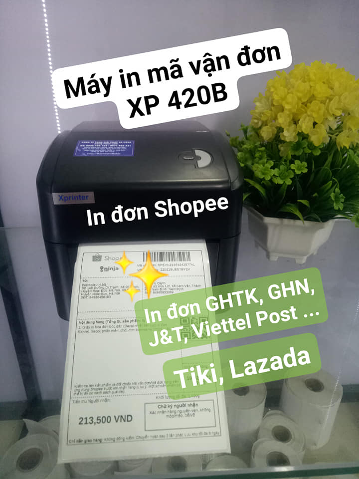 Máy in tem mã vận đơn Xprinter XP 420B