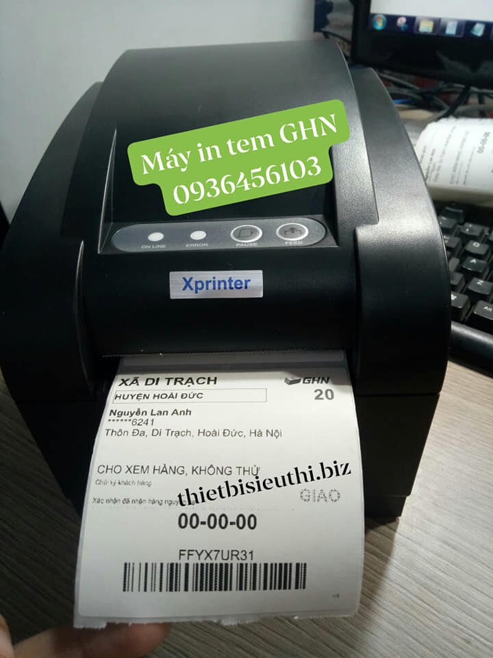 Máy in tem Giao hàng nhanh XP 350B