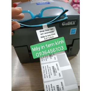 Máy in tem gọng kính mắt Godex G500 khổ 45*25mm
