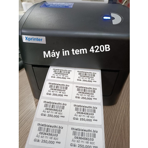 Máy in tem mã vạch cho shop thời trang, minimart, tạp hóa Xprinter XP 420B