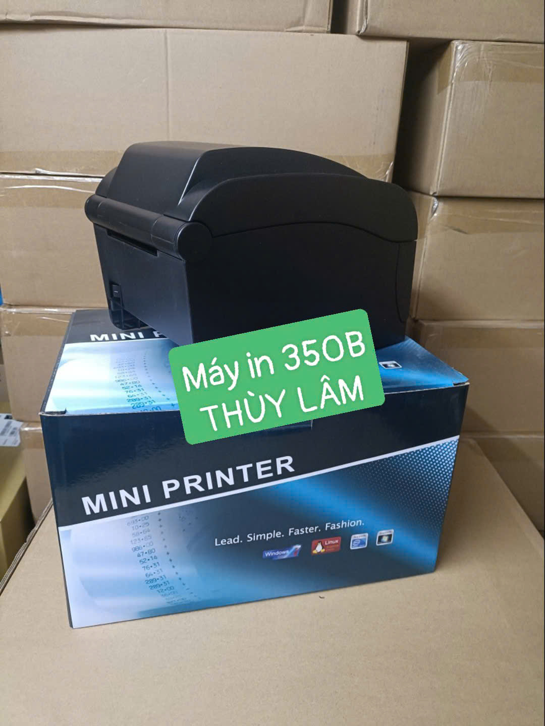 Máy in tem mã vạch cho shop thời trang XP 350B