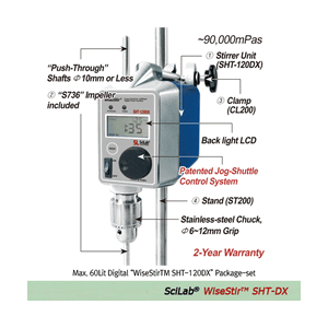 Máy khuấy đũa kỹ thuật số 60lít SHT-120D Scilab