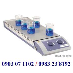 Máy khuấy từ gia nhiệt 10 vị trí Model:RSM- 03-10KH