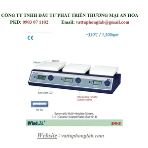 MÁY KHUẤY TỪ GIA NHIỆT 3 VỊ TRÍ MODEL:SMHS-3