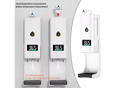 Máy khử trùng & đo nhiệt độ tự động K10 Pro với 2 bộ cảm biến đo thân nhiệt và 1 cảm biến khử khuẩn