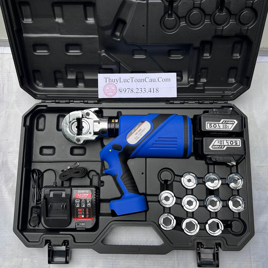 Kìm ép cốt - Máy ép cos thủy lực dùng pin Napot NE-300