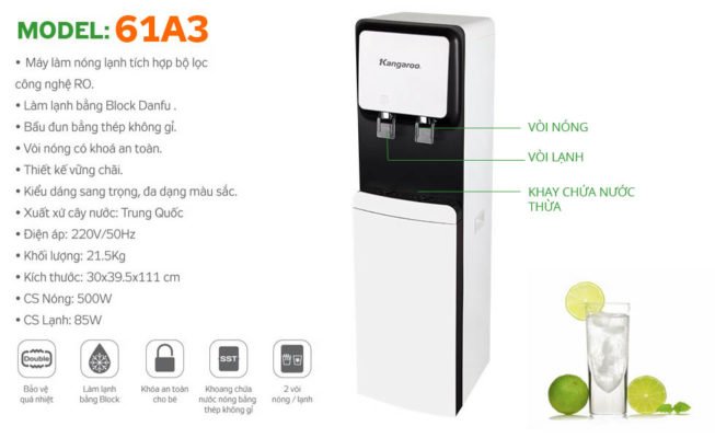 Máy Lọc Nước Nóng Lạnh Kangaroo KG61a3