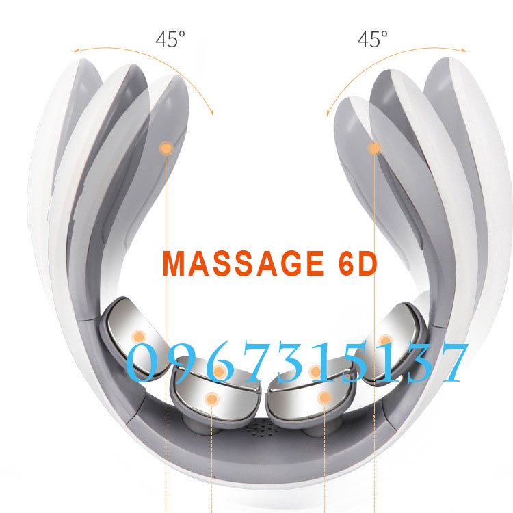 Máy massage cổ vai gáy thông minh 6D với 15 cấp độ massage