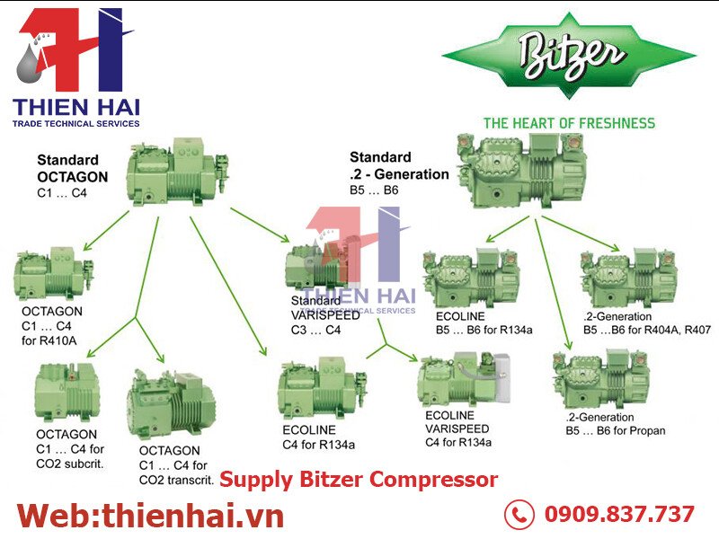 Máy Nén Block Semi-Hermetic Bitzer 6HE-28Y-40P