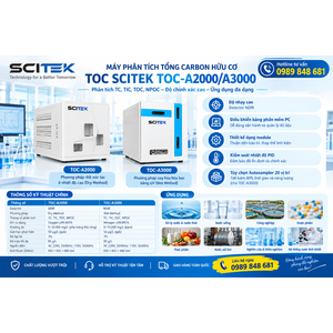Máy Phân Tích Tổng Carbon Hữu Cơ TOC SCITEK TOC-A2000/A3000