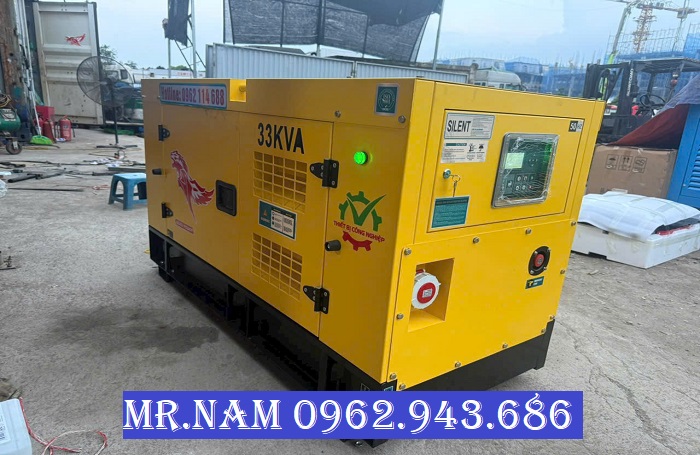 Máy Phát Điện Công Nghiệp Treo Công Lạnh, Công Suất 33kVA – Thương Hiệu Isuzu Nhật Bản.