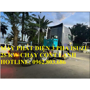 MÁY PHÁT ĐIỆN ISUZU 25 KW CHẠY CONTAINER LẠNH