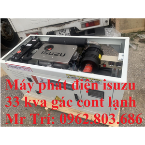 Máy phát isuzu 33 kva gác container lạnh