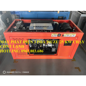 MÁY PHÁT ĐIỆN ISUZU 25 KW CHẠY CONTAINER LẠNH