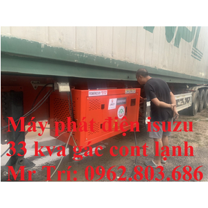 Máy phát isuzu 33 kva gác container lạnh