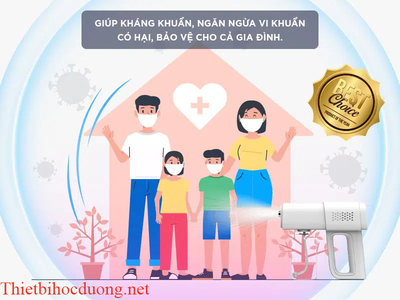 Máy phun, xịt khử khuẩn 99.8% tích hợp tia UV K5, cầm tay tích hợp pin sạc