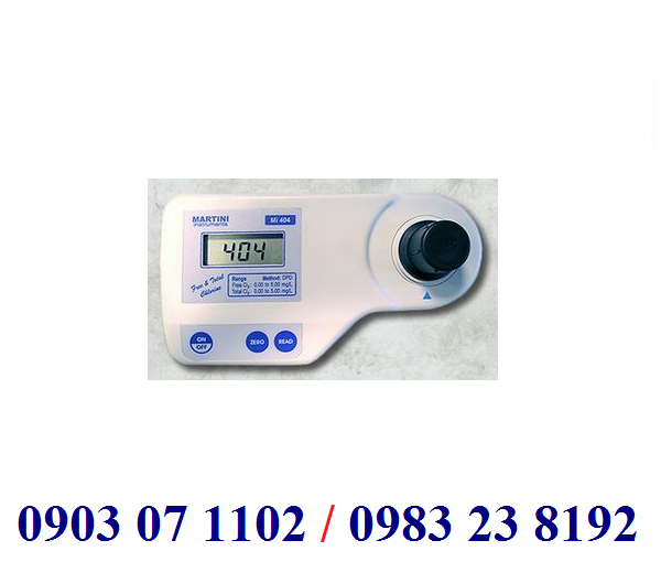MÁY QUANG PHỔ ĐO CHLORINE TỰ DO VÀ CHLORINE TỔNG ĐIỆN TỬ HIỆN SỐ Model Mi404