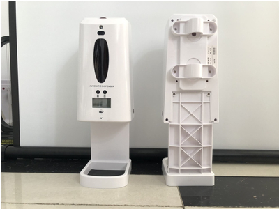 Máy rửa tay, đo thân nhiệt trán để bàn, dùng cho văn phòng