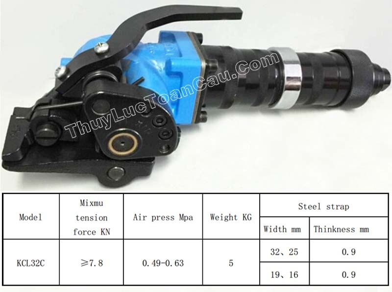 Dụng cụ rút căng dây đai thép bằng khí nén: KCL-32C KCL-32