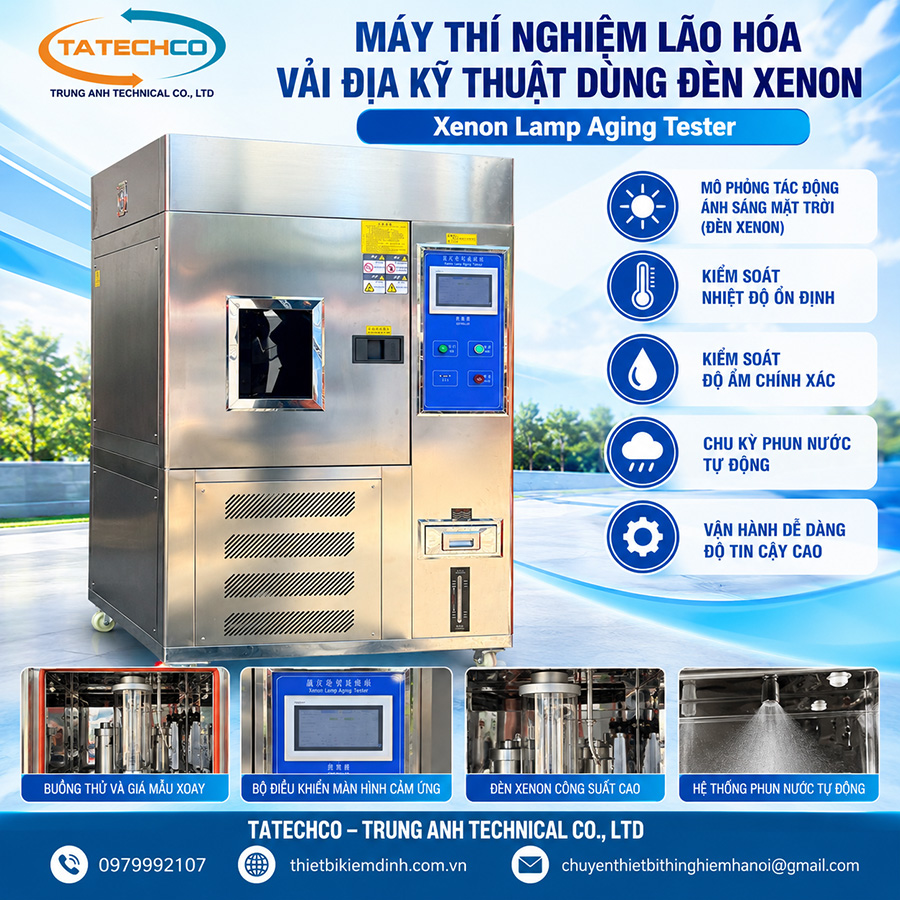 Máy thí nghiệm lão hóa vải địa kỹ thuật dùng đèn Xenon – Xenon Aging Tester